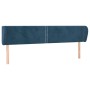 Cabecero de terciopelo azul oscuro 203x23x78/88 cm de , Cabeceros y pies de cama - Ref: Foro24-3117074, Precio: 66,80 €, Desc...