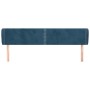 Cabecero de terciopelo azul oscuro 203x23x78/88 cm de , Cabeceros y pies de cama - Ref: Foro24-3117074, Precio: 66,80 €, Desc...