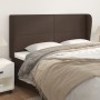 Headboard with ears brown synthetic leather 203x23x118/128 cm by , Headboards and footboards - Ref: Foro24-3117787, Price: 13...