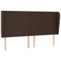 Headboard with ears brown synthetic leather 203x23x118/128 cm by , Headboards and footboards - Ref: Foro24-3117787, Price: 13...