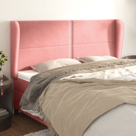 Headboard with pink velvet ears 183x23x118/128 cm by , Headboards and footboards - Ref: Foro24-3117881, Price: 136,49 €, Disc...