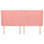 Headboard with pink velvet ears 183x23x118/128 cm by , Headboards and footboards - Ref: Foro24-3117881, Price: 136,49 €, Disc...