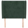 Headboard with dark green velvet ears 93x23x118/128 cm by , Headboards and footboards - Ref: Foro24-3117855, Price: 77,80 €, ...