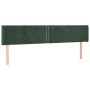 Cabecero de terciopelo verde oscuro 203x16x78/88 cm de , Cabeceros y pies de cama - Ref: Foro24-3118697, Precio: 67,00 €, Des...