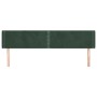 Cabecero de terciopelo verde oscuro 203x16x78/88 cm de , Cabeceros y pies de cama - Ref: Foro24-3118697, Precio: 67,00 €, Des...