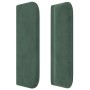 Cabecero de terciopelo verde oscuro 203x16x78/88 cm de , Cabeceros y pies de cama - Ref: Foro24-3118697, Precio: 67,00 €, Des...