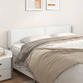 White synthetic leather headboard 183x16x78/88 cm by , Headboards and footboards - Ref: Foro24-3118731, Price: 64,72 €, Disco...