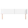 Cabecero de cuero sintético blanco 163x16x78/88 cm de , Cabeceros y pies de cama - Ref: Foro24-3118725, Precio: 78,47 €, Desc...