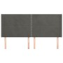 Headboard with dark gray velvet ears 183x16x118/128 cm by , Headboards and footboards - Ref: Foro24-3119501, Price: 136,20 €,...