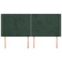 Headboard with dark green velvet ears 183x16x118/128cm by , Headboards and footboards - Ref: Foro24-3119503, Price: 140,19 €,...