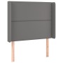 Cabecero con orejas cuero sintético gris 93x16x118/128cm de , Cabeceros y pies de cama - Ref: Foro24-3119522, Precio: 80,76 €...