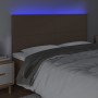 Headboard with LED lights brown synthetic leather 200x5x118/128 cm by , Headboards and footboards - Ref: Foro24-3122255, Pric...