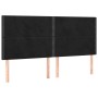 Black velvet headboard with LED lights 200x5x118/128 cm by , Headboards and footboards - Ref: Foro24-3122352, Price: 117,68 €...