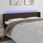 Cabecero con LED cuero sintético marrón 203x16x78/88 cm de , Cabeceros y pies de cama - Ref: Foro24-3123067, Precio: 72,62 €,...