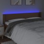 Cabecero con LED cuero sintético marrón 203x16x78/88 cm de , Cabeceros y pies de cama - Ref: Foro24-3123067, Precio: 72,62 €,...