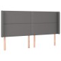 Cabecero con LED cuero sintético gris 183x16x118/128 cm de , Cabeceros y pies de cama - Ref: Foro24-3124014, Precio: 151,64 €...