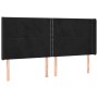 Cabecero con LED de terciopelo negro 203x16x118/128 cm de , Cabeceros y pies de cama - Ref: Foro24-3123976, Precio: 159,99 €,...