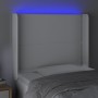 Headboard with LED white synthetic leather 83x16x118/128 cm by , Headboards and footboards - Ref: Foro24-3123981, Price: 83,5...