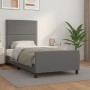 Estructura de cama con cabecero cuero sintético gris 90x190 cm de , Camas y somieres - Ref: Foro24-3125486, Precio: 160,28 €,...