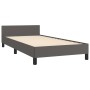 Estructura de cama con cabecero cuero sintético gris 90x190 cm de , Camas y somieres - Ref: Foro24-3125486, Precio: 160,28 €,...