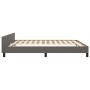 Bed frame with headboard gray synthetic leather 160x200cm by , Beds and slatted bases - Ref: Foro24-3125522, Price: 247,71 €,...