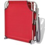 Tumbona con toldo de acero roja de vidaXL, Tumbonas - Ref: Foro24-42933, Precio: 90,36 €, Descuento: %