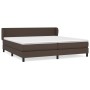 Box spring bed with brown synthetic leather mattress 200x200 cm by , Beds and slatted bases - Ref: Foro24-3127214, Price: 624...