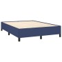 Box spring bed with blue fabric mattress 140x190 cm by , Beds and slatted bases - Ref: Foro24-3127803, Price: 490,99 €, Disco...