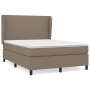 Cama box spring con colchón tela gris taupe 140x190 cm de , Camas y somieres - Ref: Foro24-3127801, Precio: 554,46 €, Descuen...