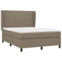 Cama box spring con colchón tela gris taupe 140x190 cm de , Camas y somieres - Ref: Foro24-3127801, Precio: 554,46 €, Descuen...