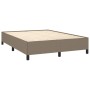 Cama box spring con colchón tela gris taupe 140x190 cm de , Camas y somieres - Ref: Foro24-3127801, Precio: 554,46 €, Descuen...