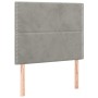 Cama box spring con colchón terciopelo gris claro 90x190 cm de , Camas y somieres - Ref: Foro24-3129129, Precio: 353,25 €, De...