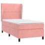 Box spring bed with pink velvet mattress 90x200 cm by , Beds and slatted bases - Ref: Foro24-3129134, Price: 370,45 €, Discou...