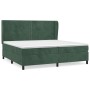 Box spring bed with dark green velvet mattress 200x200 cm by , Beds and slatted bases - Ref: Foro24-3129174, Price: 683,36 €,...