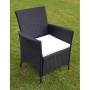 9-piece garden dining set and black synthetic rattan cushions by vidaXL, Garden sets - Ref: Foro24-43118, Price: 716,37 €, Di...