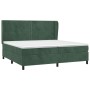 Cama box spring con colchón terciopelo verde oscuro 200x200 cm de , Camas y somieres - Ref: Foro24-3129174, Precio: 716,61 €,...