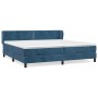 Box spring bed with dark blue velvet mattress 200x200 cm by , Beds and slatted bases - Ref: Foro24-3127455, Price: 594,35 €, ...