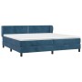 Box spring bed with dark blue velvet mattress 200x200 cm by , Beds and slatted bases - Ref: Foro24-3127455, Price: 594,35 €, ...