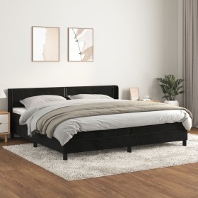 Box spring bed with black velvet mattress 200x200 cm by , Beds and slatted bases - Ref: Foro24-3130921, Price: 565,99 €, Disc...