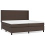 Cama box spring con colchón cuero sintético marrón 200x200 cm de , Camas y somieres - Ref: Foro24-3132402, Precio: 721,99 €, ...