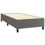 Cama box spring con colchón cuero sintético gris 90x200 cm de , Camas y somieres - Ref: Foro24-3132421, Precio: 385,35 €, Des...