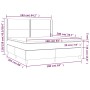 Cama box spring colchón y LED cuero sintético gris 160x200 cm de , Camas y somieres - Ref: Foro24-3139335, Precio: 568,31 €, ...