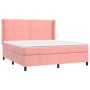 Box spring bed with mattress and LED pink velvet 180x200 cm by , Beds and slatted bases - Ref: Foro24-3139522, Price: 605,88 ...