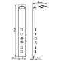 Sistema de panel de ducha vidrio marrón de vidaXL, Boquillas de chorro para bañeras y duchas - Ref: Foro24-142374, Precio: 14...