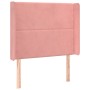 Box spring bed with mattress and LED pink velvet 90x200 cm by , Beds and slatted bases - Ref: Foro24-3139486, Price: 383,09 €...