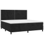 Cama box spring colchón y LED terciopelo negro 200x200 cm de , Camas y somieres - Ref: Foro24-3136085, Precio: 654,77 €, Desc...