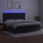 Cama box spring colchón y LED terciopelo negro 200x200 cm de , Camas y somieres - Ref: Foro24-3136085, Precio: 654,77 €, Desc...