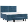 Cama box spring con colchón terciopelo azul oscuro 180x200 cm de , Camas y somieres - Ref: Foro24-3137801, Precio: 666,41 €, ...