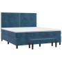 Cama box spring con colchón terciopelo azul oscuro 180x200 cm de , Camas y somieres - Ref: Foro24-3137801, Precio: 666,41 €, ...