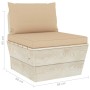 3-seater garden pallet sofa with fir wood cushions by vidaXL, Garden sets - Ref: Foro24-3063399, Price: 247,99 €, Discount: %